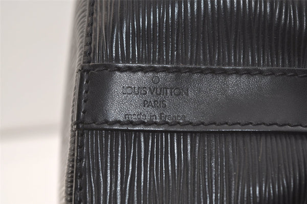Authentic Louis Vuitton Epi Petit Noe Drawstring Bag M59012 Black Junk 3305K