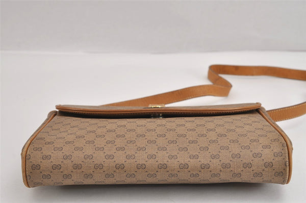 Authentic GUCCI Micro GG PVC Leather Shoulder Cross Body Bag Brown Junk 3306J