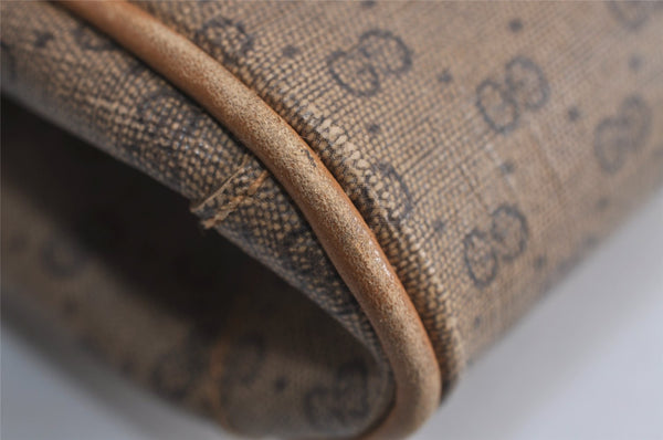 Authentic GUCCI Micro GG PVC Leather Shoulder Cross Body Bag Brown Junk 3306J