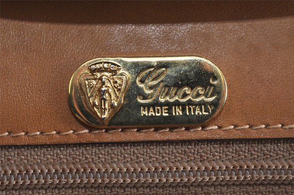 Authentic GUCCI Micro GG PVC Leather Shoulder Cross Body Bag Brown Junk 3306J