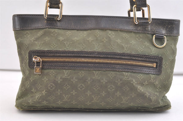 Auth Louis Vuitton Monogram Mini Lucille PM Hand Bag Green Khaki M92682 LV 3306K