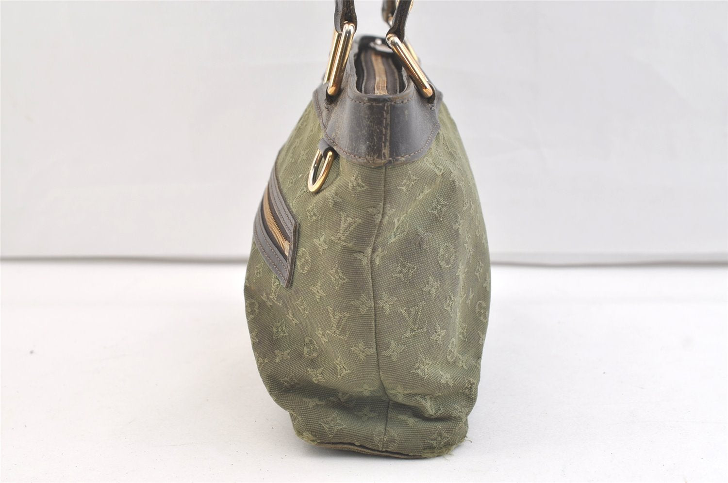 Auth Louis Vuitton Monogram Mini Lucille PM Hand Bag Green Khaki M92682 LV 3306K
