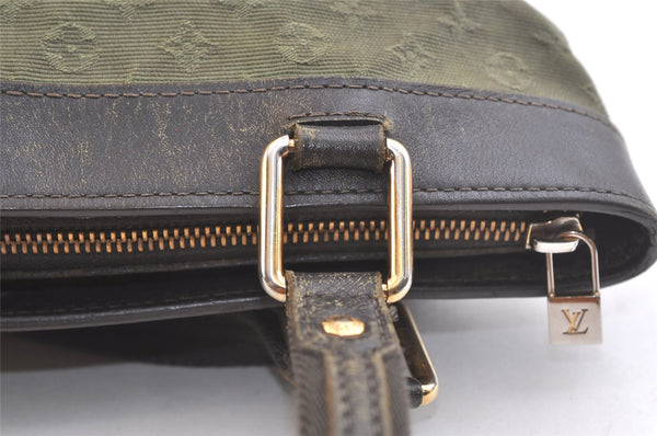 Auth Louis Vuitton Monogram Mini Lucille PM Hand Bag Green Khaki M92682 LV 3306K