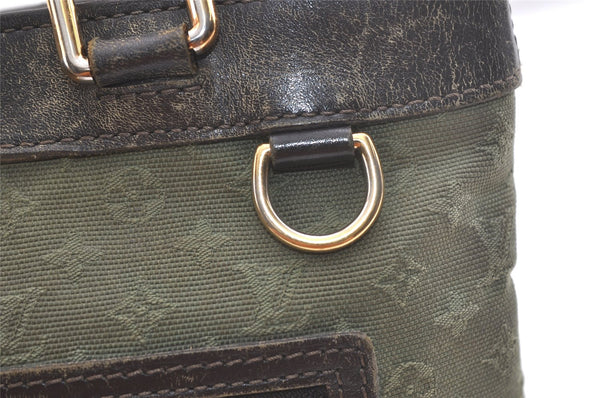 Auth Louis Vuitton Monogram Mini Lucille PM Hand Bag Green Khaki M92682 LV 3306K