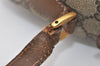 Authentic GUCCI Web Sherry Line Shoulder Bag GG PVC Leather Brown Junk 3307J