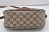 Authentic GUCCI Web Sherry Line Shoulder Bag GG PVC Leather Brown Junk 3307J