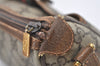 Authentic GUCCI Web Sherry Line Shoulder Bag GG PVC Leather Brown Junk 3307J