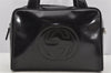 Authentic GUCCI Vintage 2Way Shoulder Hand Bag Purse Enamel Black Junk 3308J