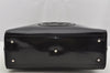 Authentic GUCCI Vintage 2Way Shoulder Hand Bag Purse Enamel Black Junk 3308J