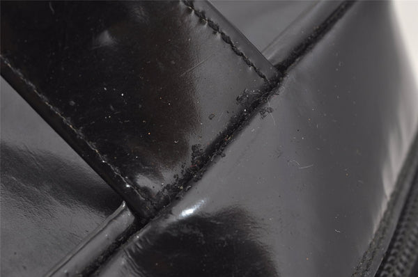 Authentic GUCCI Vintage 2Way Shoulder Hand Bag Purse Enamel Black Junk 3308J