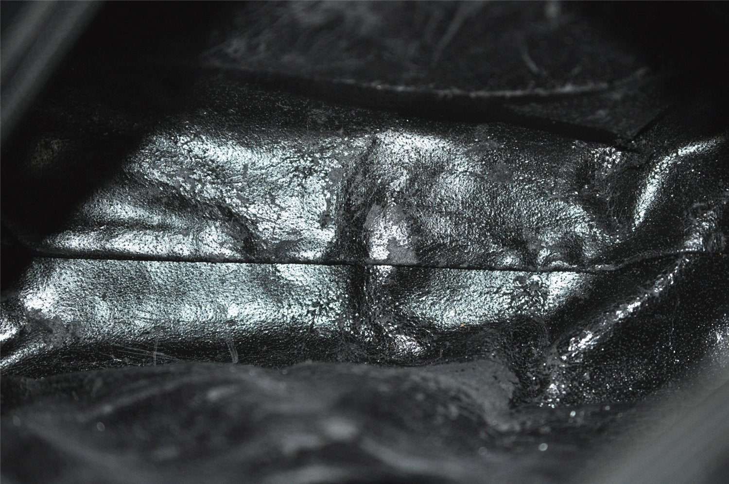 Authentic GUCCI Vintage 2Way Shoulder Hand Bag Purse Enamel Black Junk 3308J