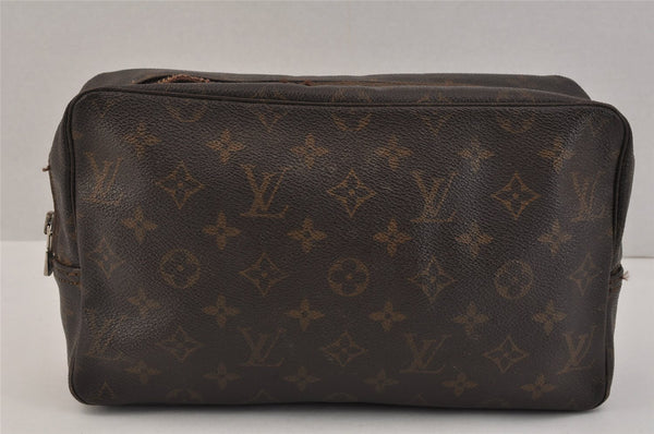 Authentic Louis Vuitton Monogram Trousse Toilette 28 Clutch Bag M47522 LV 3308K