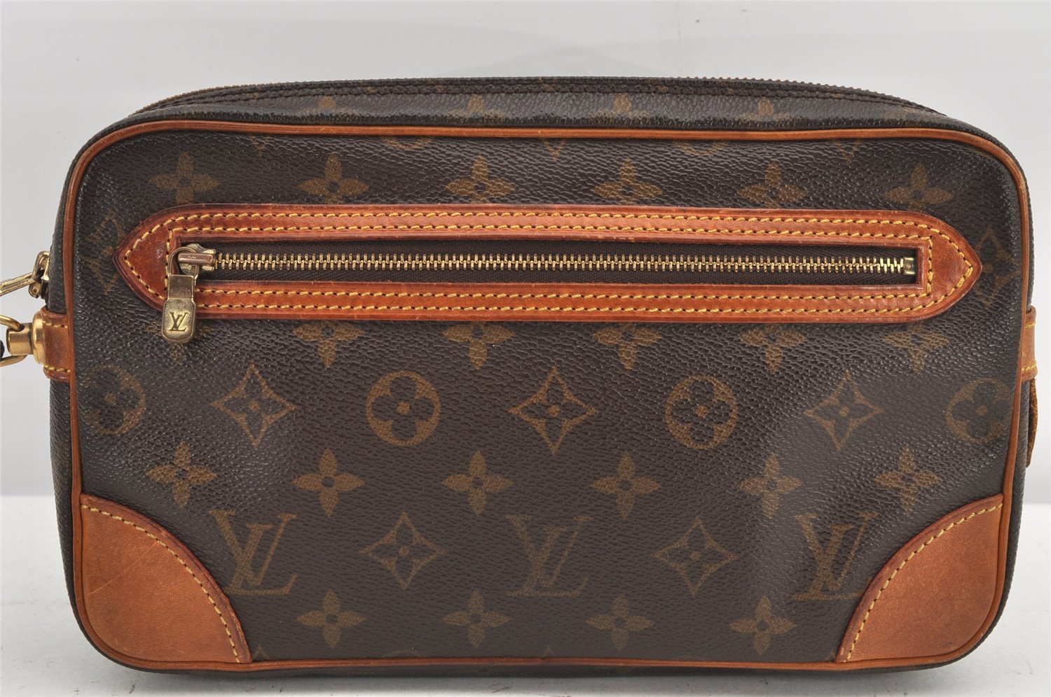 Authentic Louis Vuitton Monogram Marly Dragonne GM M51825 Clutch Hand Bag 3309K