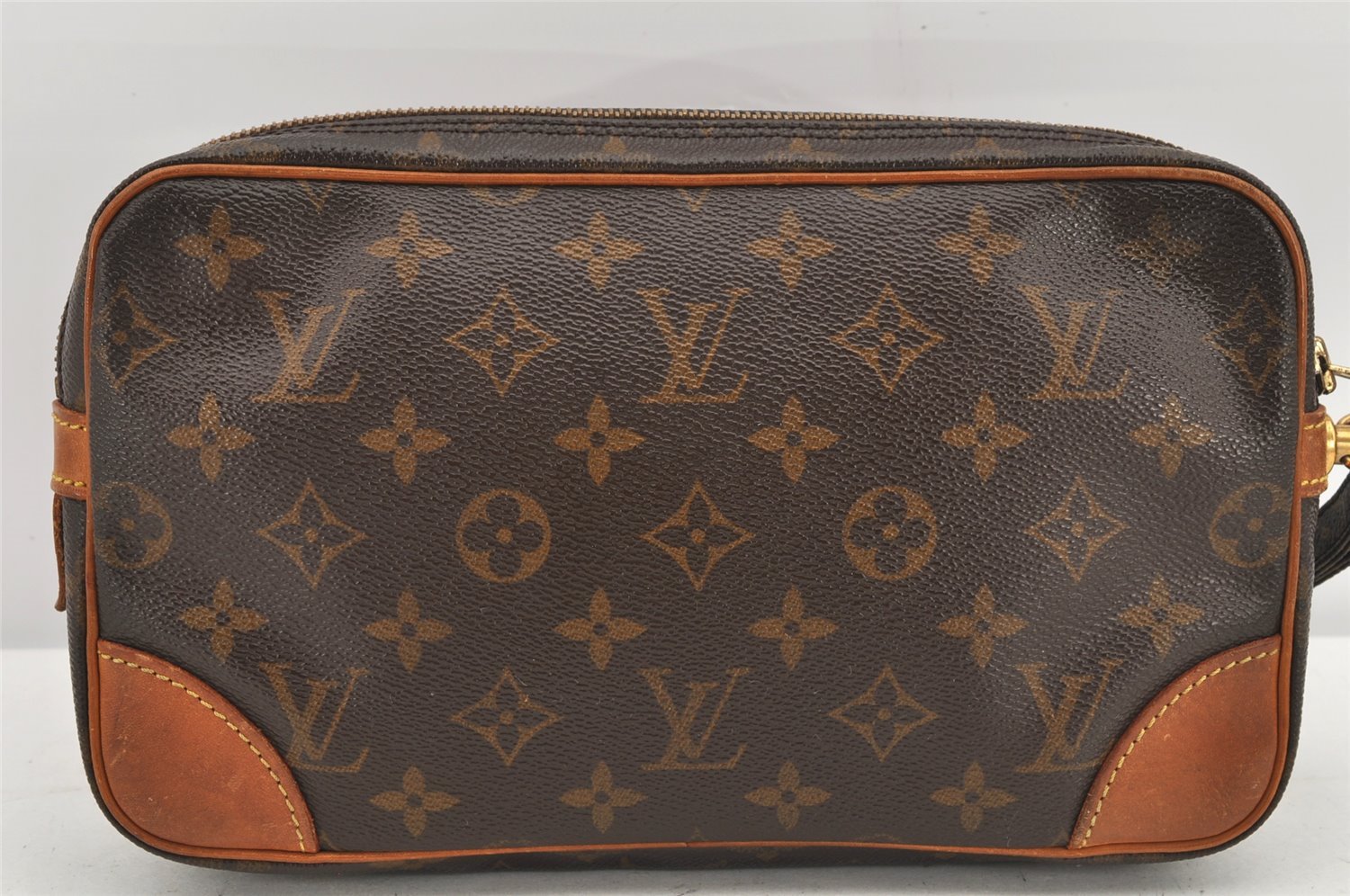 Authentic Louis Vuitton Monogram Marly Dragonne GM M51825 Clutch Hand Bag 3309K