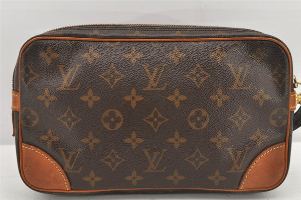 Authentic Louis Vuitton Monogram Marly Dragonne GM M51825 Clutch Hand Bag 3309K