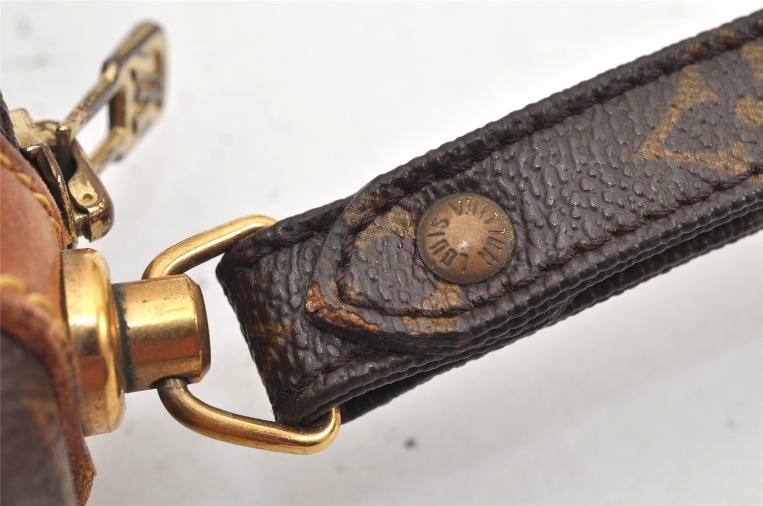 Authentic Louis Vuitton Monogram Marly Dragonne GM M51825 Clutch Hand Bag 3309K