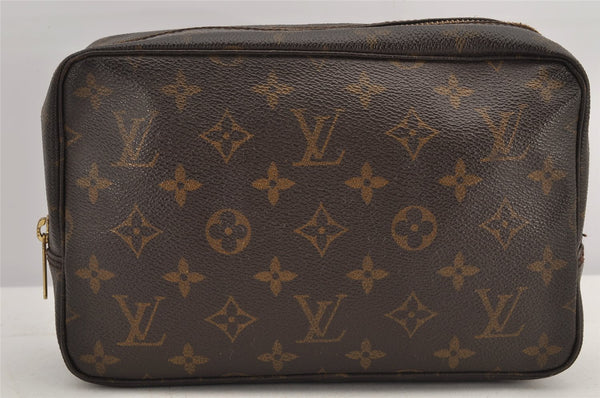 Auth Louis Vuitton Monogram Trousse Toilette 23 Clutch Hand Bag M47524 LV 3310K