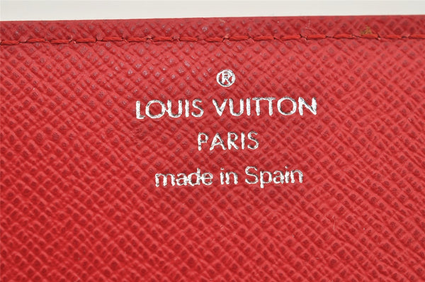 Authentic Louis Vuitton Epi Enveloppe Carte De Visit Card Case M5658E Red 3312I