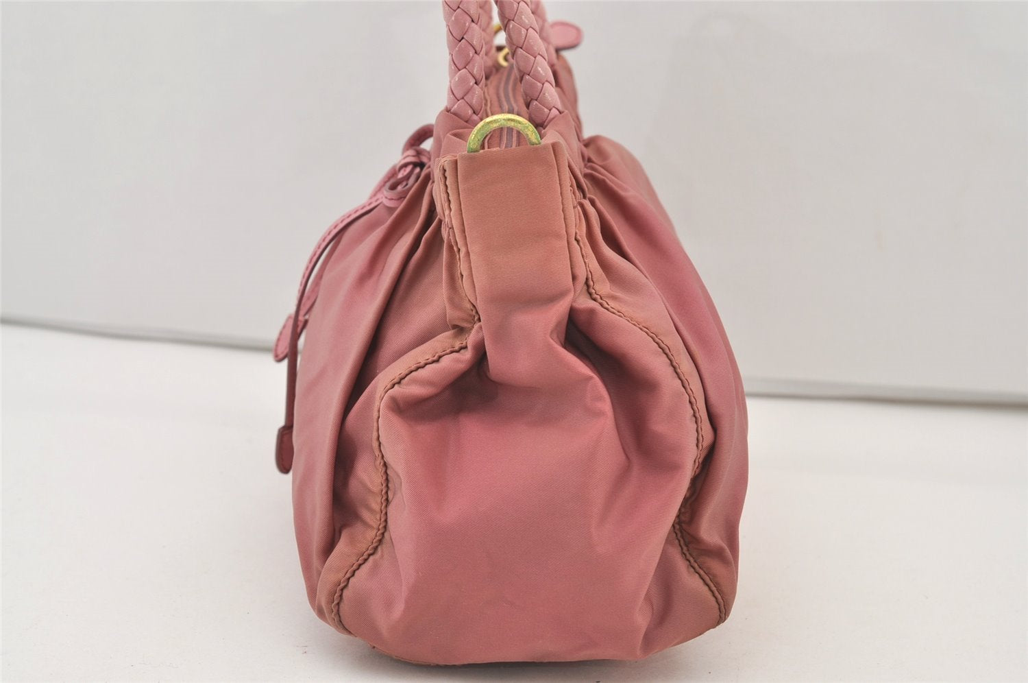 Authentic PRADA Nylon Tessuto Leather 2Way Shoulder Hand Bag BN1631 Pink 3312J