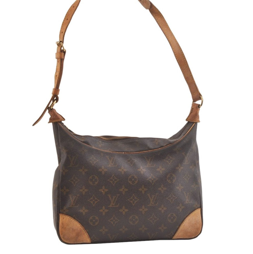 Authentic Louis Vuitton Monogram Boulogne 30 Shoulder Cross Bag M52165 LV 3312K