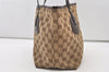 Authentic GUCCI Jolie Shoulder Hand Tote Bag GG Canvas Enamel 211976 Brown 3313J