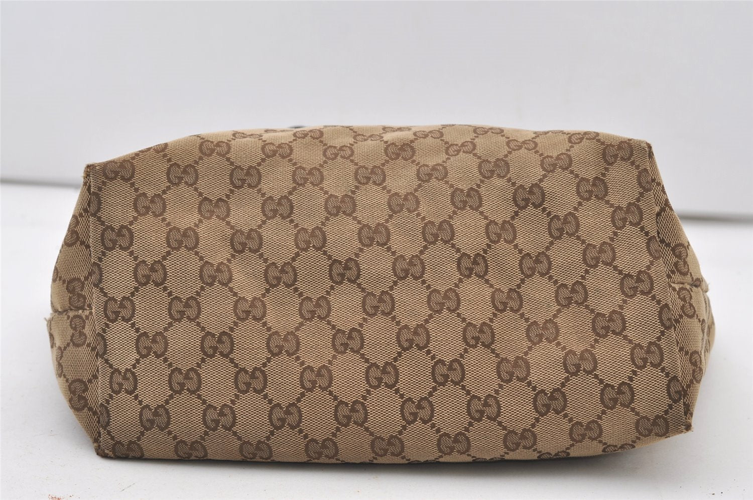 Authentic GUCCI Jolie Shoulder Hand Tote Bag GG Canvas Enamel 211976 Brown 3313J