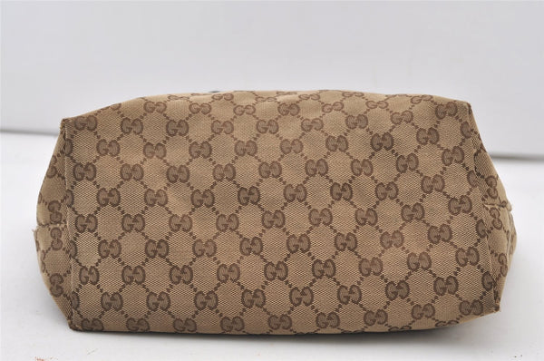 Authentic GUCCI Jolie Shoulder Hand Tote Bag GG Canvas Enamel 211976 Brown 3313J
