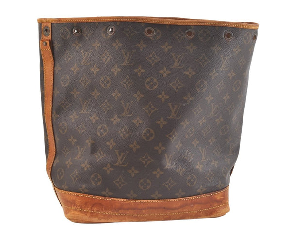 Authentic Louis Vuitton Monogram Noe Shoulder Drawstring Bag M42224 Junk 3313K