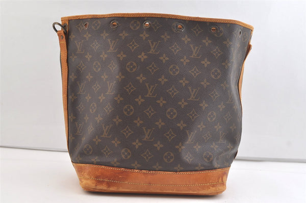 Authentic Louis Vuitton Monogram Noe Shoulder Drawstring Bag M42224 Junk 3313K