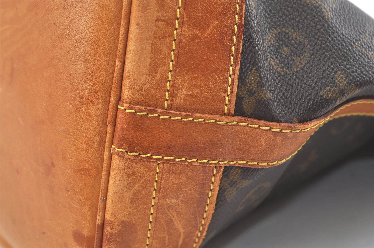 Authentic Louis Vuitton Monogram Noe Shoulder Drawstring Bag M42224 Junk 3313K