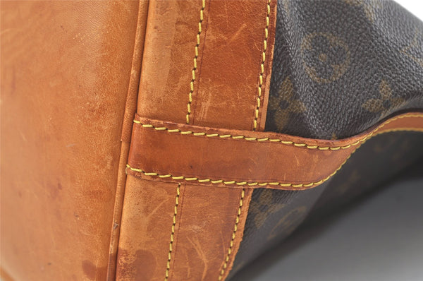 Authentic Louis Vuitton Monogram Noe Shoulder Drawstring Bag M42224 Junk 3313K