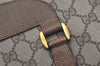 Authentic GUCCI Vintage Shoulder Tote Bag GG PVC Leather Brown 3314J