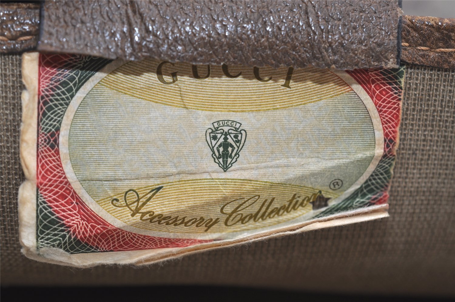 Authentic GUCCI Vintage Shoulder Tote Bag GG PVC Leather Brown 3314J