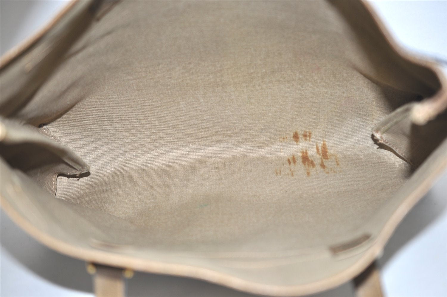 Authentic GUCCI Vintage Shoulder Tote Bag GG PVC Leather Brown 3314J