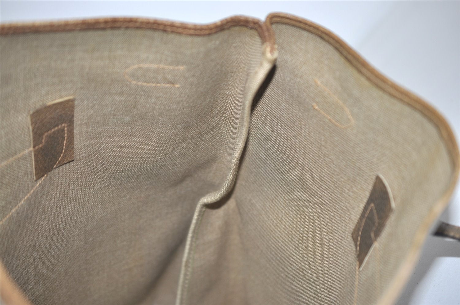 Authentic GUCCI Vintage Shoulder Tote Bag GG PVC Leather Brown 3314J