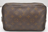 Auth Louis Vuitton Monogram Trousse Toilette 23 Clutch Hand Bag Old Model 3314K