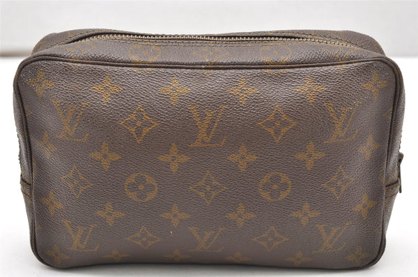 Auth Louis Vuitton Monogram Trousse Toilette 23 Clutch Hand Bag Old Model 3314K