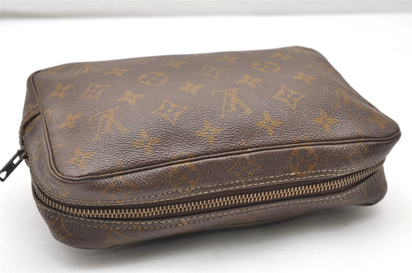 Auth Louis Vuitton Monogram Trousse Toilette 23 Clutch Hand Bag Old Model 3314K