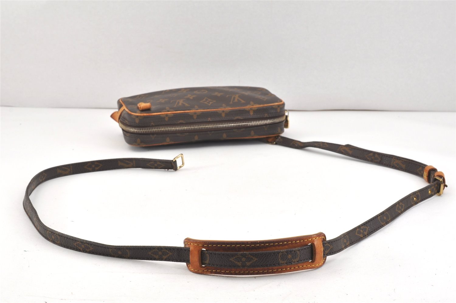 Auth Louis Vuitton Monogram Marly Bandouliere Shoulder Cross Bag M51828 LV 3315K