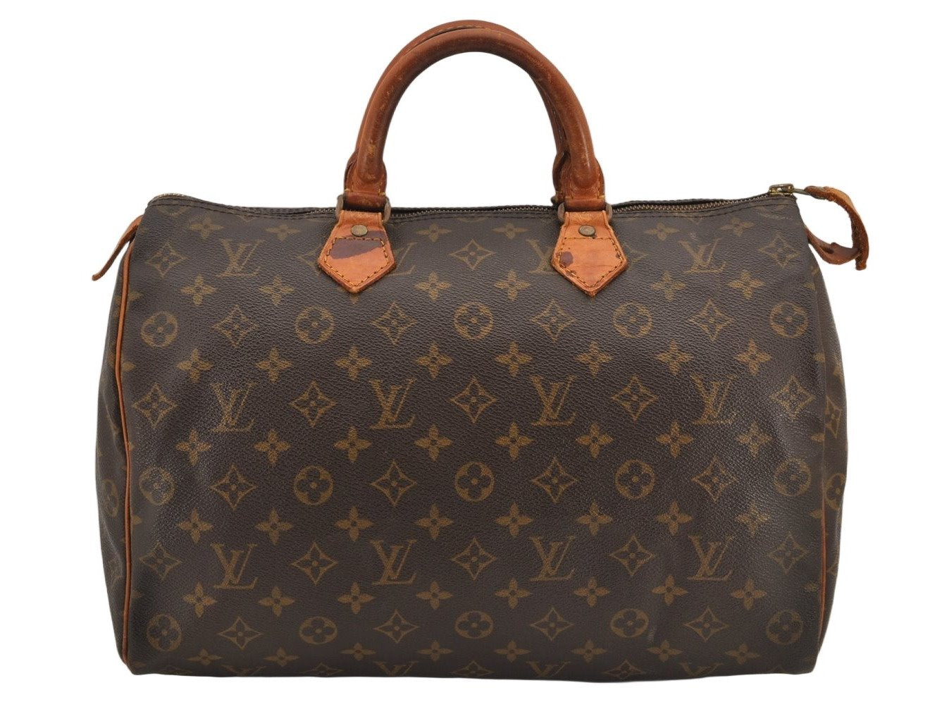 Authentic Louis Vuitton Monogram Speedy 35 Hand Boston Bag M41524 LV 3316K