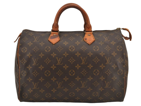 Authentic Louis Vuitton Monogram Speedy 35 Hand Boston Bag M41524 LV 3316K