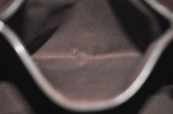 Authentic GUCCI Vintage Shoulder Tote Bag GG PVC Leather 114288 Brown 3318I