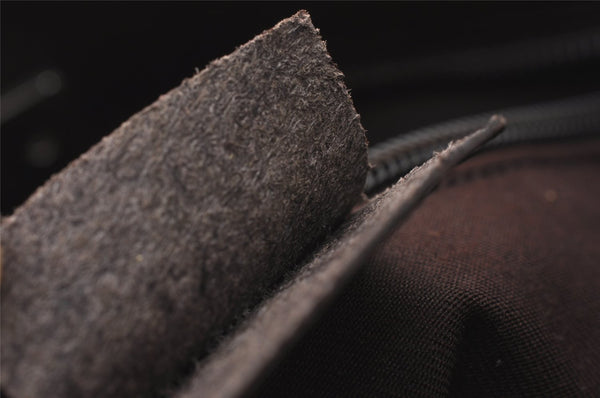 Authentic GUCCI Vintage Shoulder Tote Bag GG PVC Leather 114288 Brown 3318I