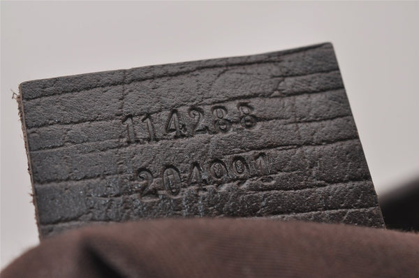 Authentic GUCCI Vintage Shoulder Tote Bag GG PVC Leather 114288 Brown 3318I