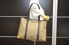 Authentic GUCCI Vintage Shoulder Tote Bag GG PVC Leather 114288 Brown 3318I