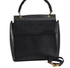 Authentic GUCCI Bamboo 2Way Shoulder Hand Bag Purse Leather Black 3318J