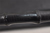 Authentic GUCCI Bamboo 2Way Shoulder Hand Bag Purse Leather Black 3318J