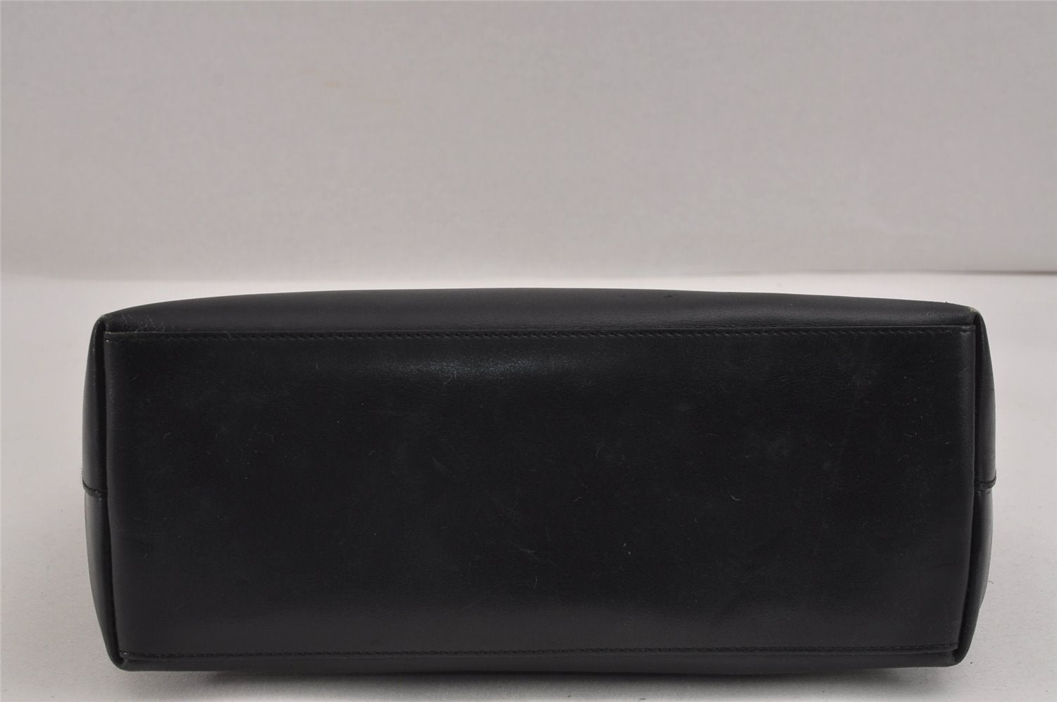 Authentic GUCCI Bamboo 2Way Shoulder Hand Bag Purse Leather Black 3318J