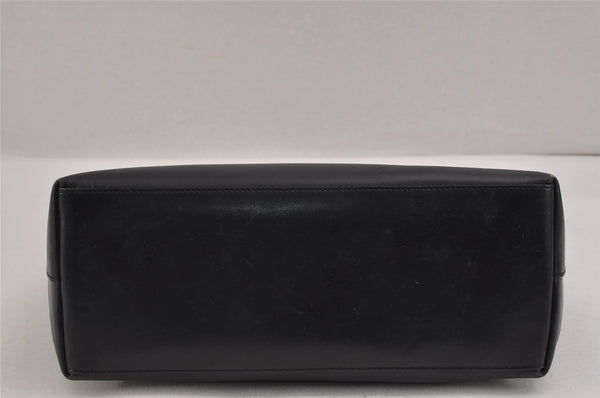 Authentic GUCCI Bamboo 2Way Shoulder Hand Bag Purse Leather Black 3318J