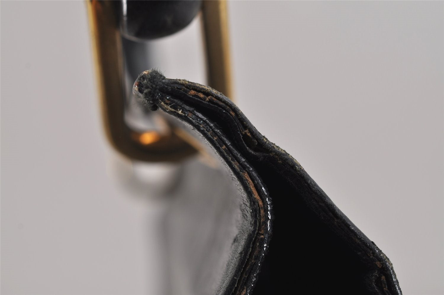 Authentic GUCCI Bamboo 2Way Shoulder Hand Bag Purse Leather Black 3318J